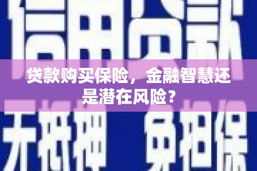 东安贷款购买保险，金融智慧还是潜在风险？