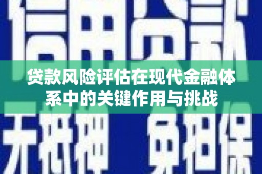 东安贷款风险评估在现代金融体系中的关键作用与挑战