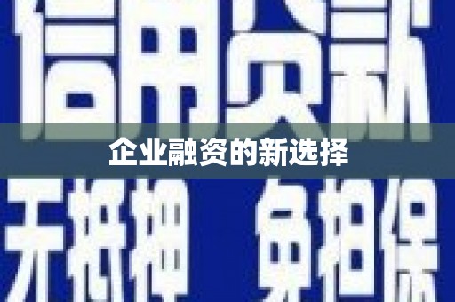 东安企业融资的新选择