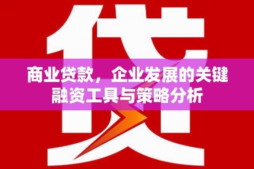 东安商业贷款，企业发展的关键融资工具与策略分析