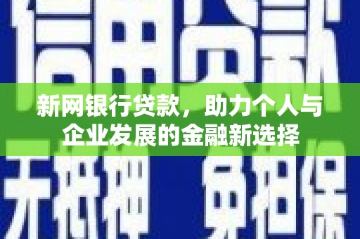 东安新网银行贷款，助力个人与企业发展的金融新选择