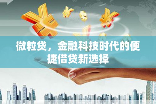 东安微粒贷，金融科技时代的便捷借贷新选择