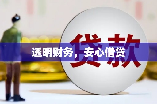 东安透明财务，安心借贷
