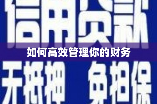 东安如何高效管理你的财务