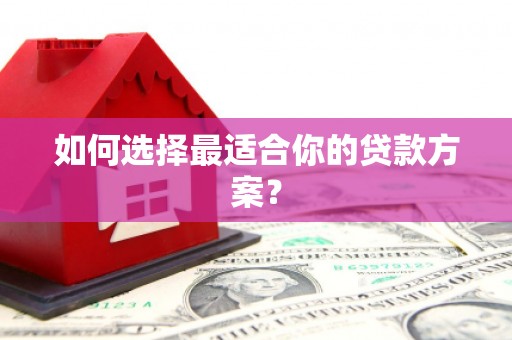 东安如何选择最适合你的贷款方案？